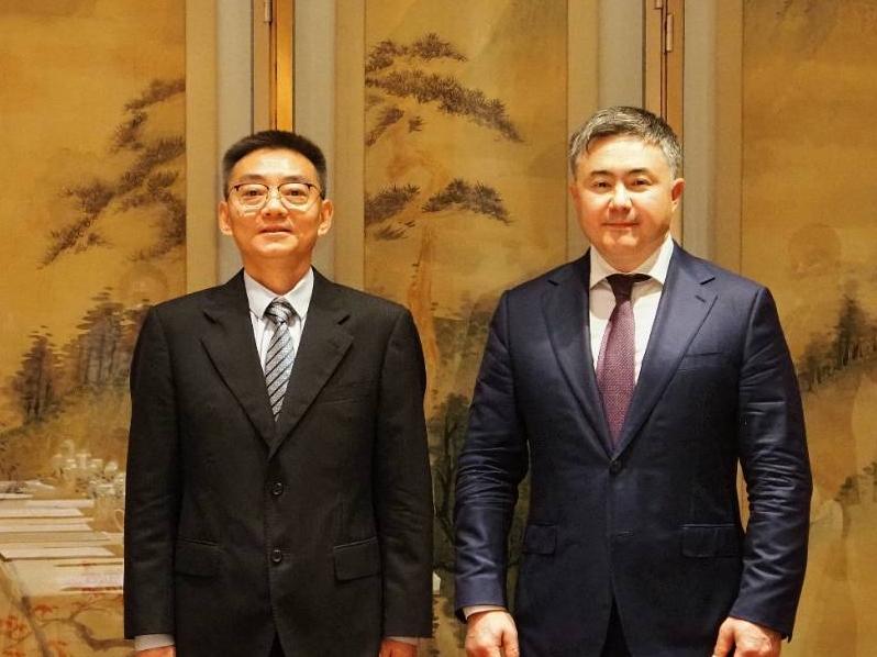 CIPS Chairman Wang Hongbo Holds Talks with Governor of the National Bank of Kazakhstan Timur Suleimenov
