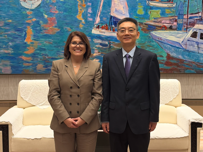CIPS Chairman Wang Hongbo Holds Talks with Nino Jeladze, Deputy Governor of the National Bank of Georgia